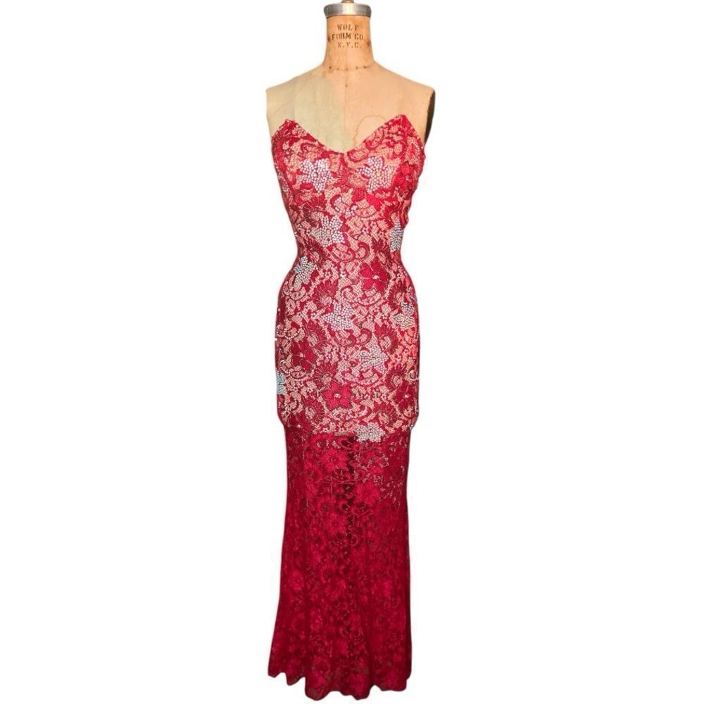HOLT Maison De Luxe Donna Crystal Gown Size S